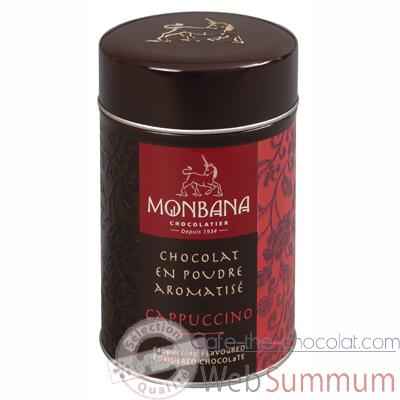 Video Boite de chocolat en poudre arome Cappuccino Monbana -121M093