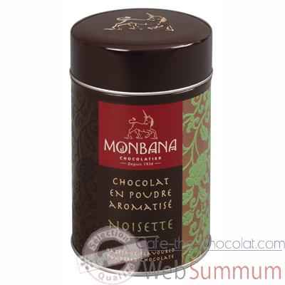 Lot de 2 Boîtes de chocolat en poudre arôme Noisettes Monbana -121M092