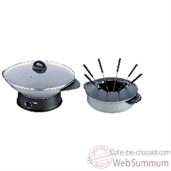 Tefal fondue + wok compact silver 228394